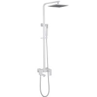 Душевая стойка ABBER Daheim AF8216WL с изливом, белая матовая
