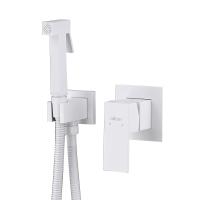 Смеситель ABBER Daheim AF8225W с гигиеническим душем, белый матовый