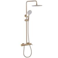Душевая стойка ABBER Emotion AF8816GL с изливом, золото матовое