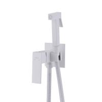 Смеситель ABBER Daheim AF8226W с гигиеническим душем,белый матовый