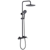 Душевая стойка ABBER Emotion AF8816BL с изливом, черный матовый