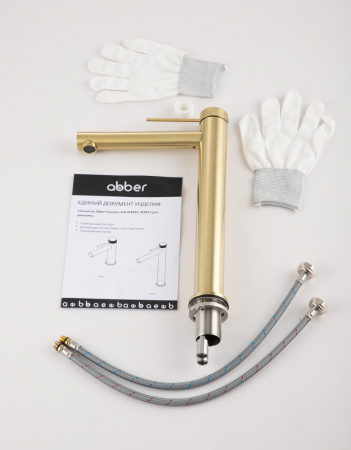 Смеситель ABBER Emotion 316 AF8811BG-L для раковины, брашированное светлое золото